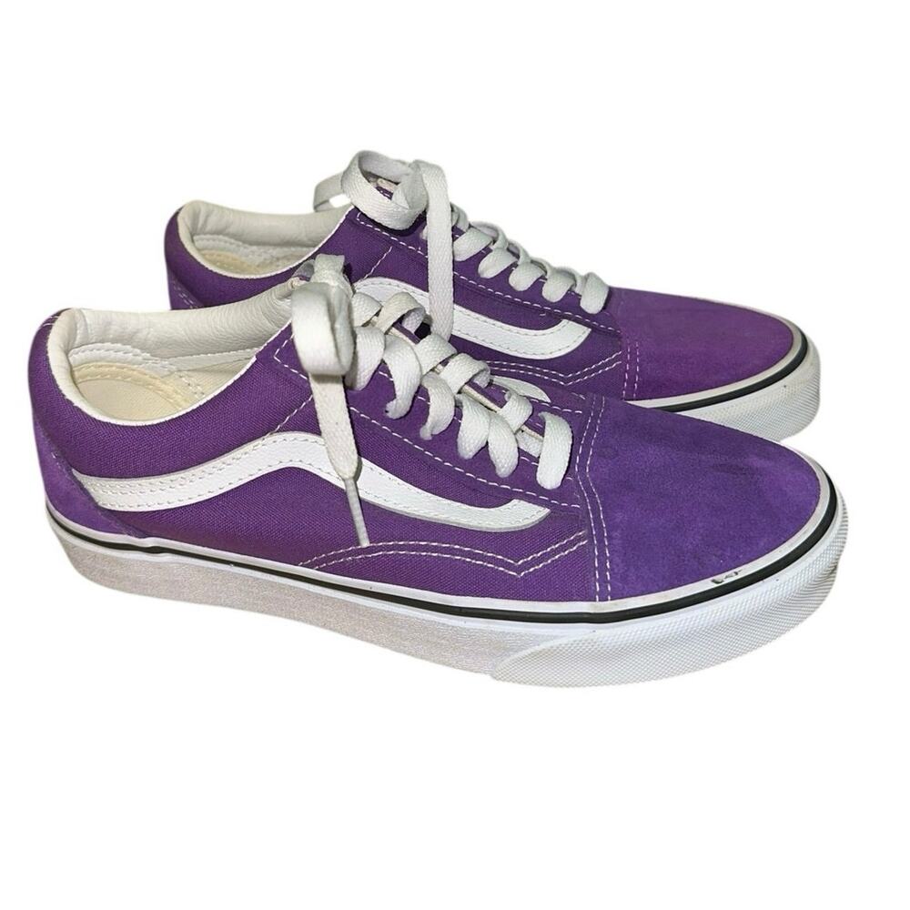 Vans Old Skool Purple Suede Canvas Low Top Skate Sneakers Women's 6.5